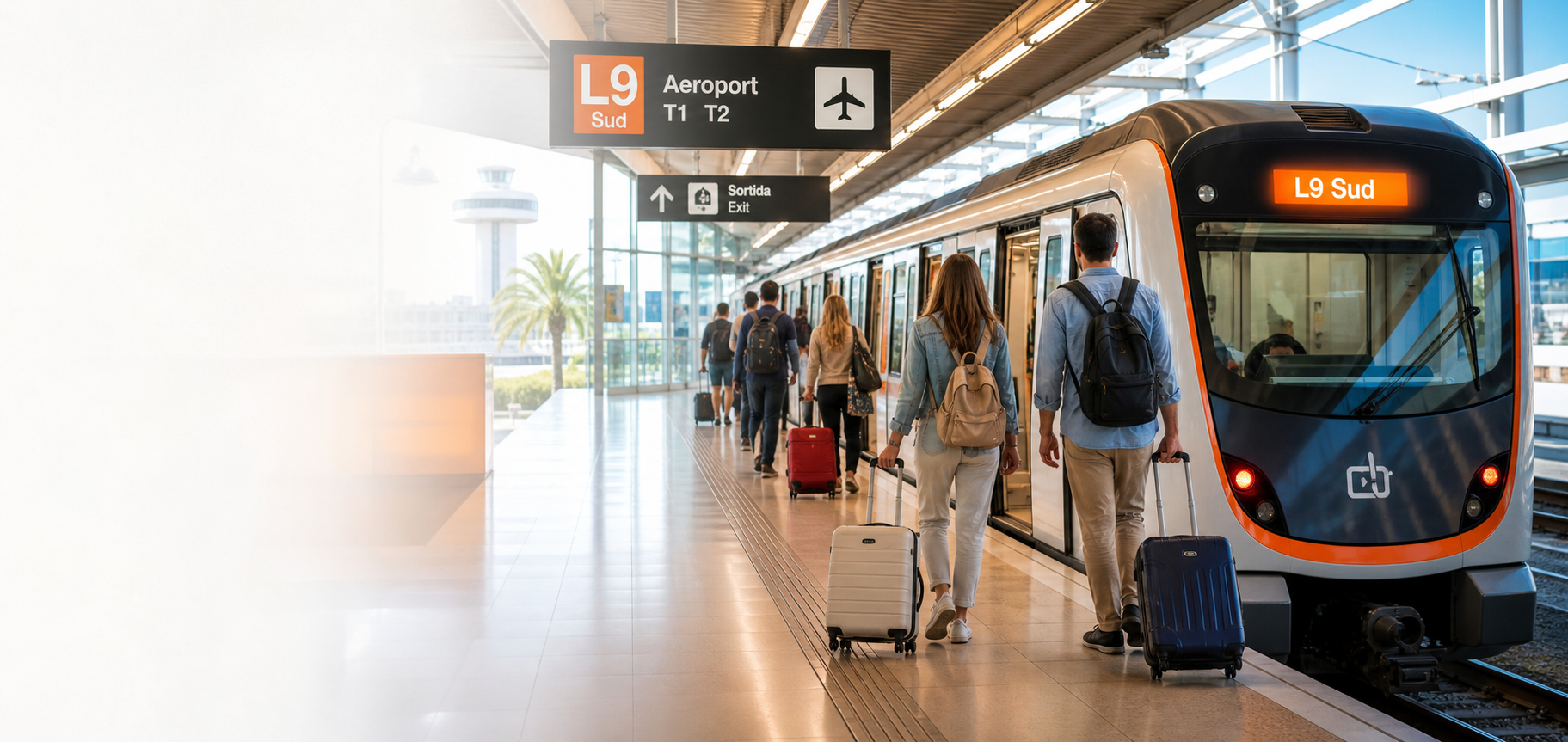 Metro to Barcelona Airport.