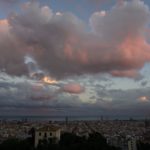 Barcelona sunset sky