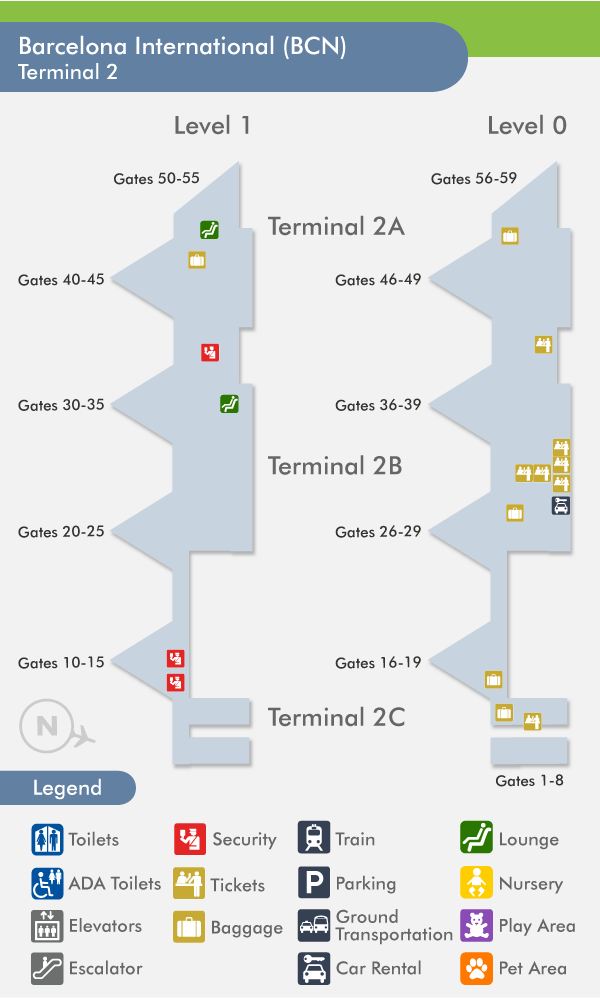 Схема аэропорта эль прат барселона