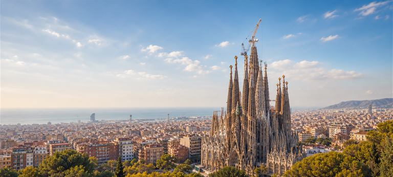 Sagrada Familia towers in Barcelona