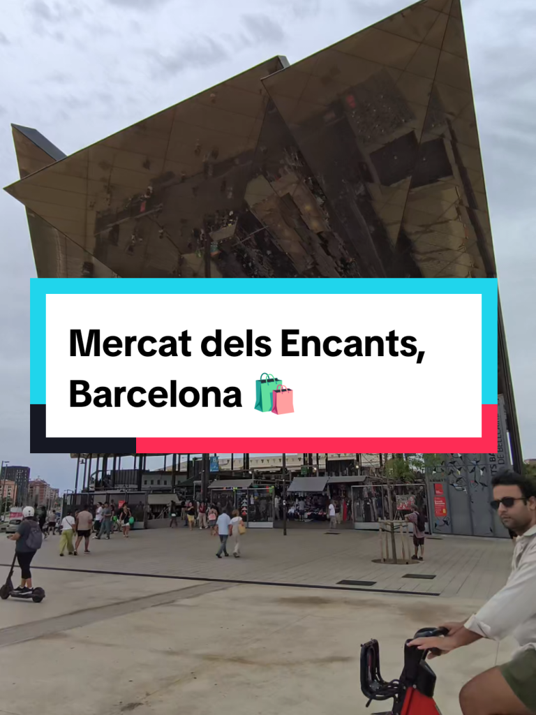 Mirrored roof over the Mercat dels Encants in Barcelona.